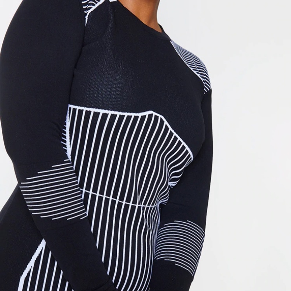 Seamless Knit Contour Detail Bodycon dress